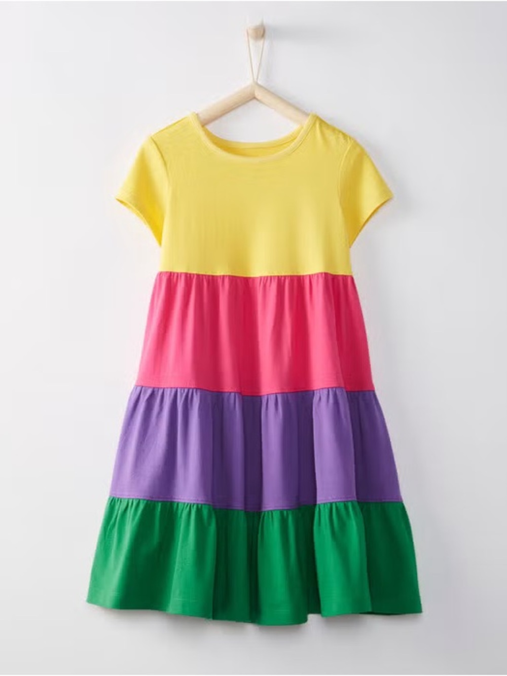 Hanna Andersson Rainbow Twirl Dress in Yellow, Pink, Purple, Green